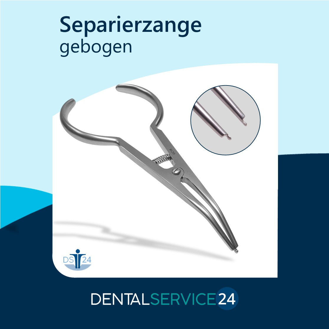 Separierzange, abgewinkelt