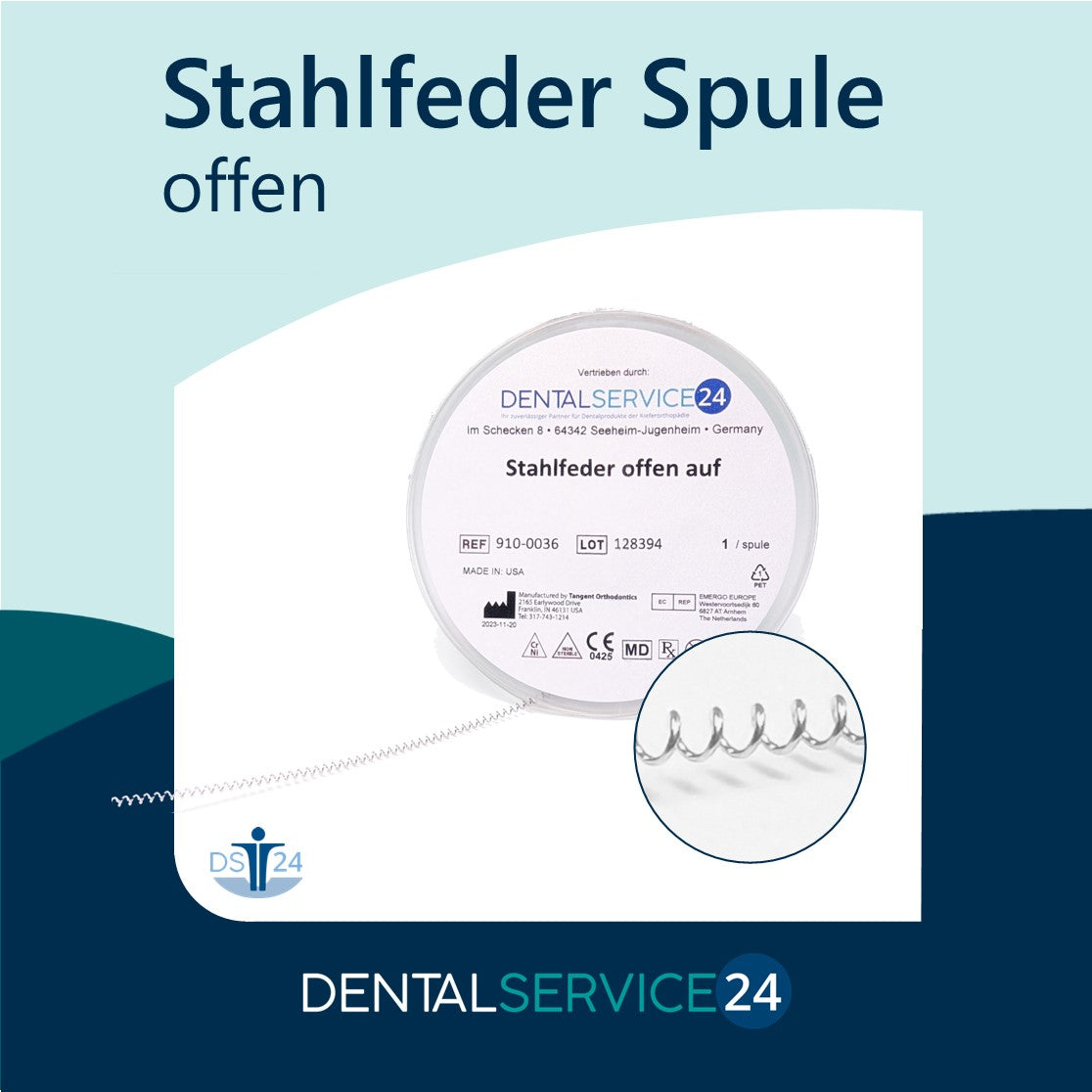 Stahlfeder offen und geschlossen