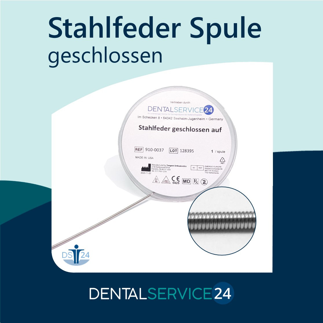 Stahlfeder offen und geschlossen