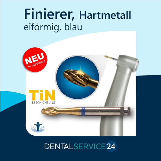 Hartmetall Finierer/Fräser mit TiN Beschichtung -eiförmig- Schaft: 204 RA
