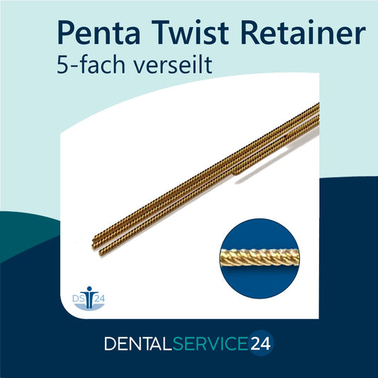 Penta Twist Retainer Draht, vergoldet (Stange)