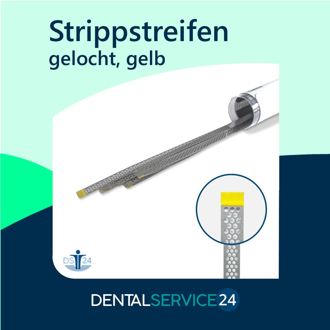 Gelochte Streifen für die approximale Schmelzreduktion Extra fein 3.75 gelb