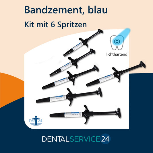 Bandzement, blau Kit 6x5gr. Spritze lichthärtend