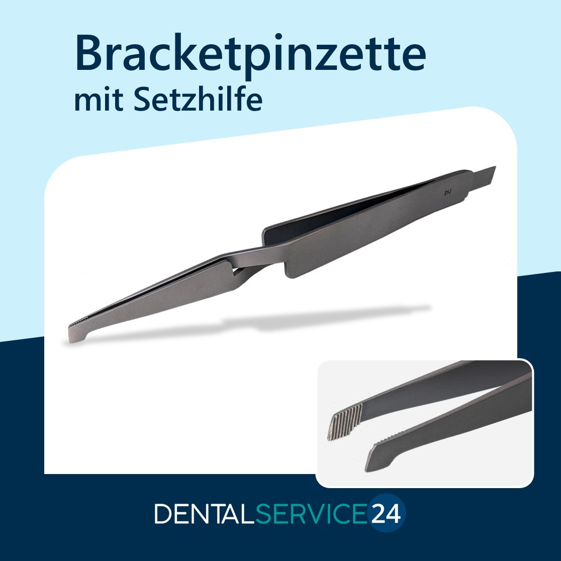 Bracketpinzette mit Setzhilfe aus medizinischem Edelstahl (Klemmpinzette)