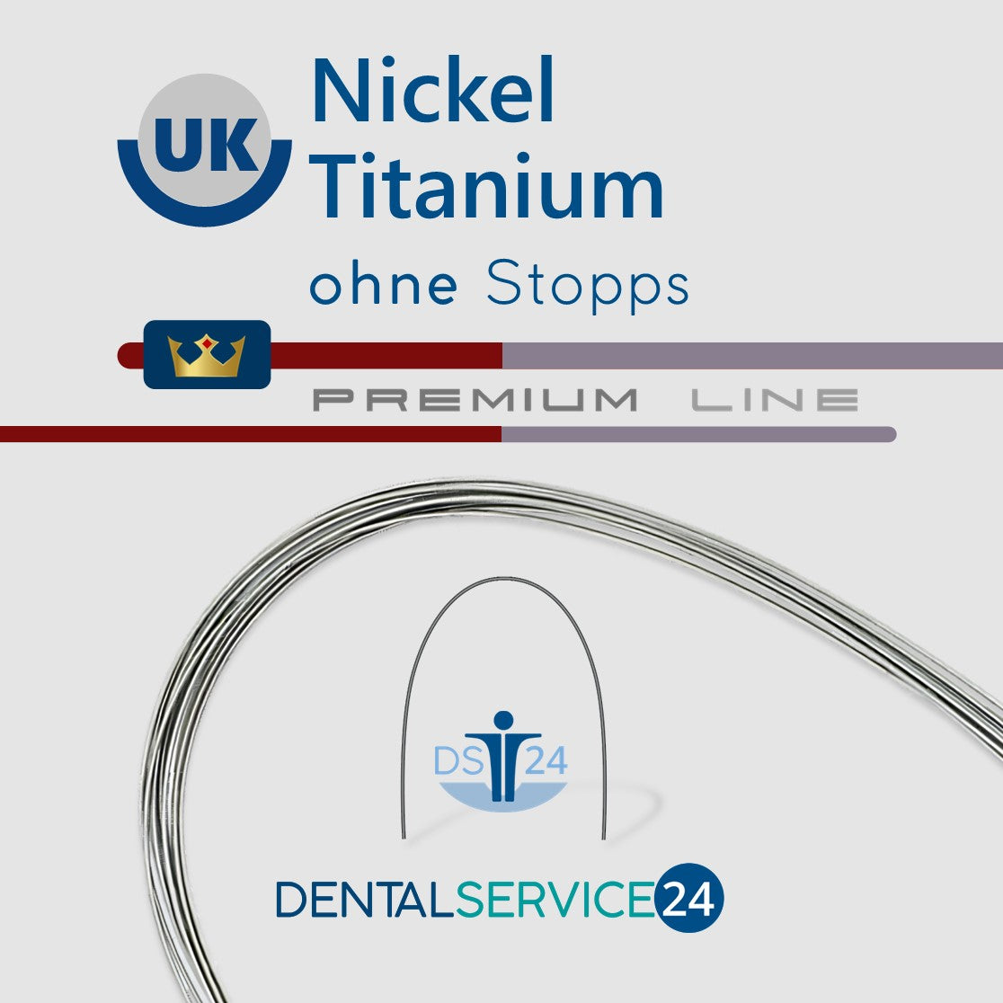 PREMIUM Nickel-Titanium Bögen mit/ohne Stopps | NiTi Bogen | SUPERELASTIC | RUND | 10 Stück/Pack