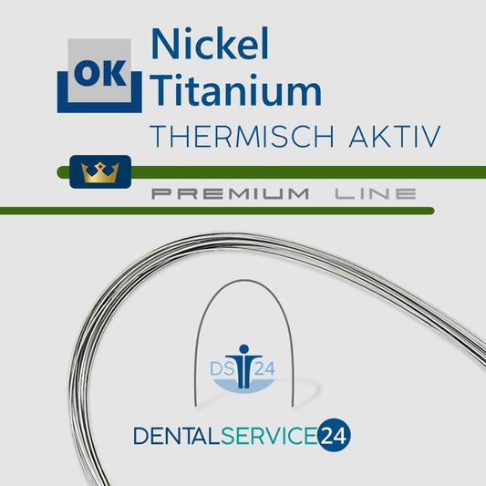 PREMIUM Thermische Nickel-Titanium Bögen | NiTi Bogen | VIERKANT| 10 Stück/Pack