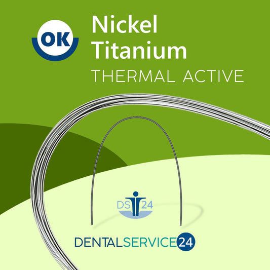Nickel-Titanium Bögen | NiTi Bogen | THERMISCH AKTIV | RUND | 10 Stück/Pack