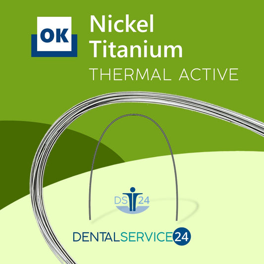 Nickel-Titanium Bögen | NiTi Bogen | THERMAL ACTIVE | VIERKANT | 10 Stück/Pack
