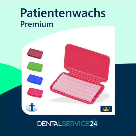 PREMIUM Wachs silikonfrei | Patientenwachs Box in 4 Farben | 50 Stück/Pack