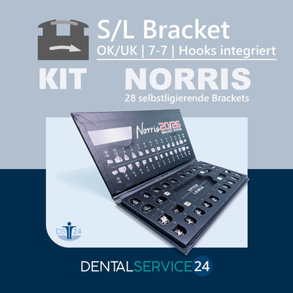 Norris S/L Metall Bracket System .022 7-7 OK/UK (selbstligierend)
