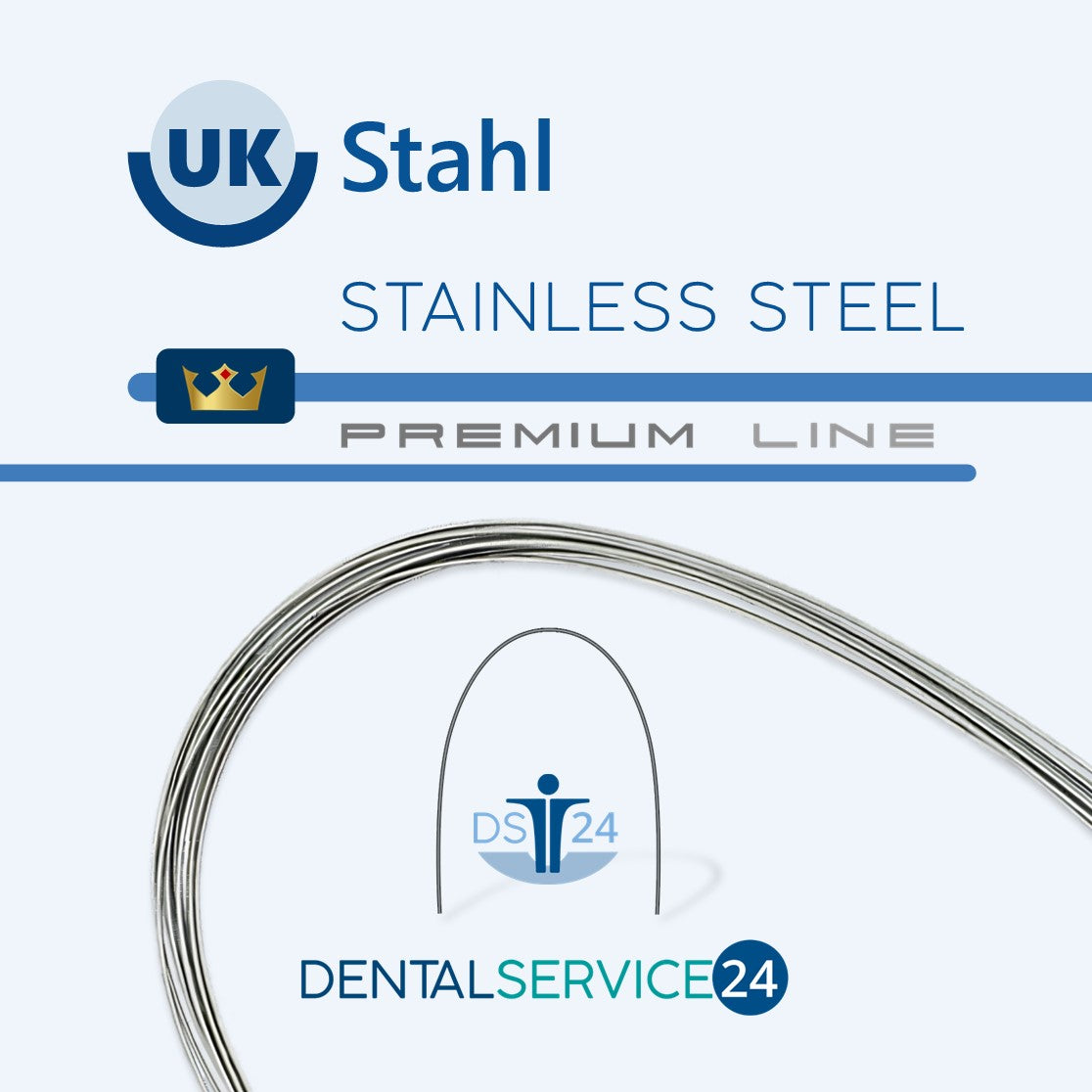 PREMIUM Stahl Bögen aus medizinischem Edelstahl | STAINLESS STEEL | RUND | 10 Stück/Pack