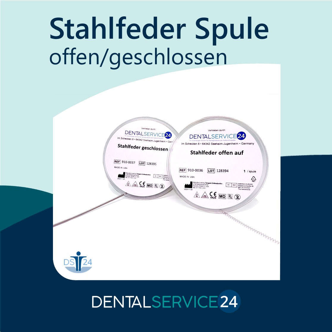 Stahlfeder offen und geschlossen
