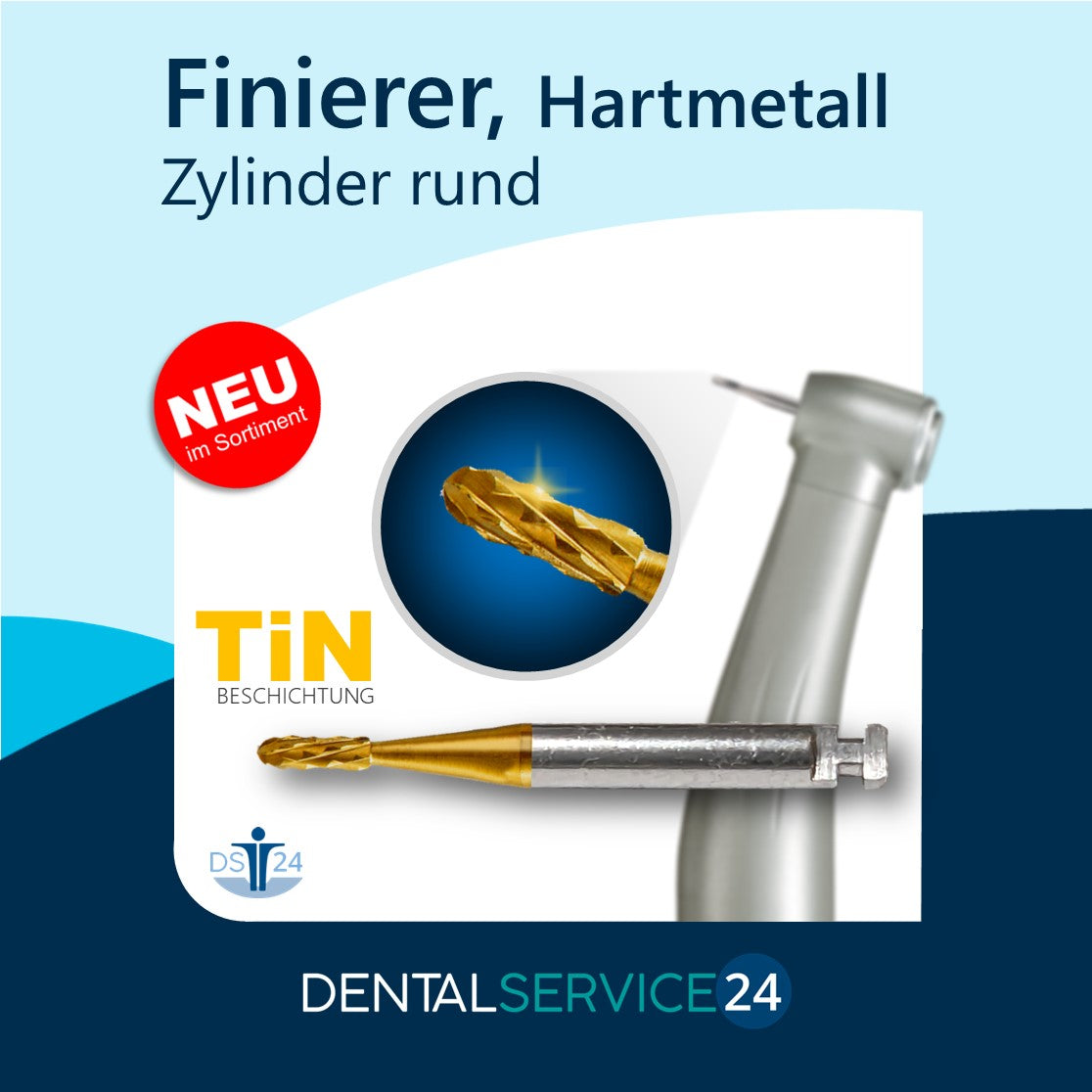 Hartmetall Finierer/Fräser mit TiN Beschichtung -Zylinder- Schaft: 204 RA