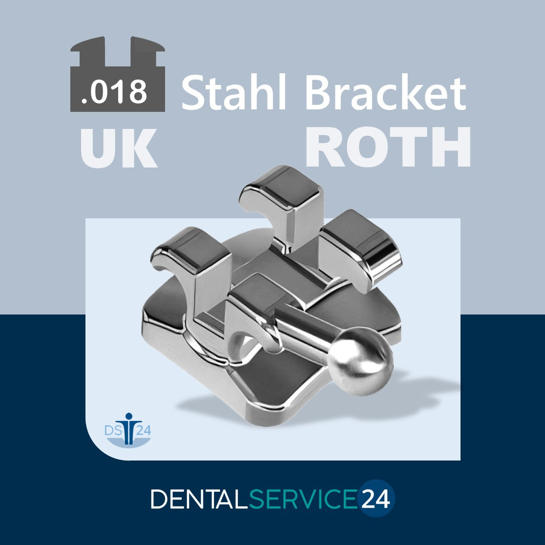 Nachfüll-Set einer Sorte Stahl-Brackets | ROTH | .018 .022 - OK/UK | 5 Stück/Pack