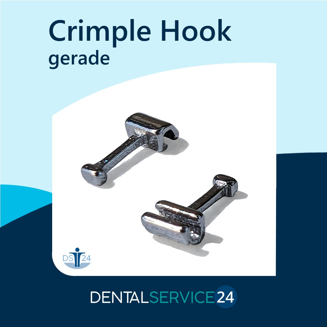 Crimpable Hooks (gerade oder abgewinkelt) 10 Stück/Pack