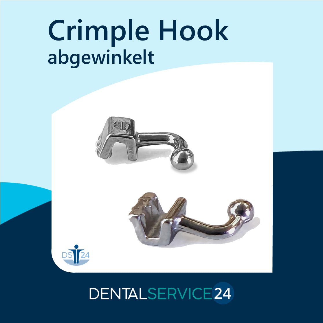 Crimpable Hooks (gerade oder abgewinkelt) 10 Stück/Pack