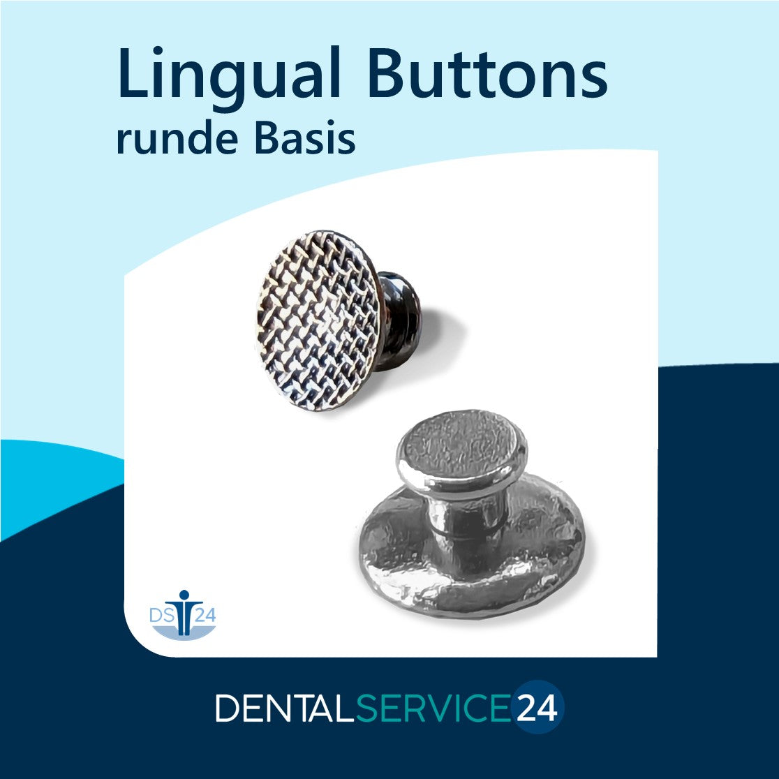 Metall Buttons (runde oder eckige Basis) Lingual Knöpfchen