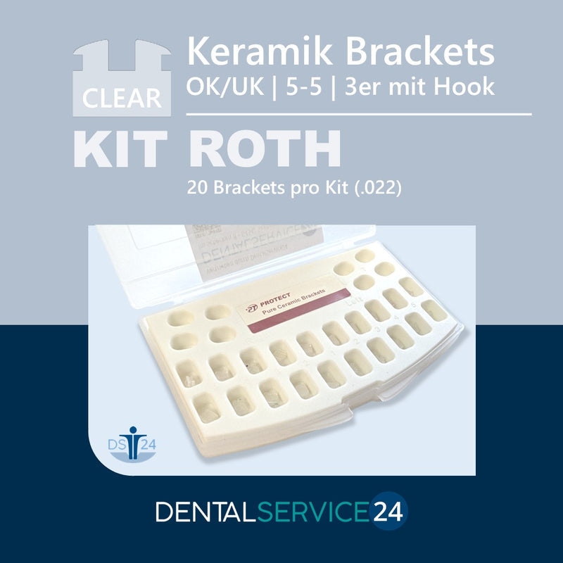Keramik- Bracket MBT .022 3-3 Oberkiefer 3 Hook