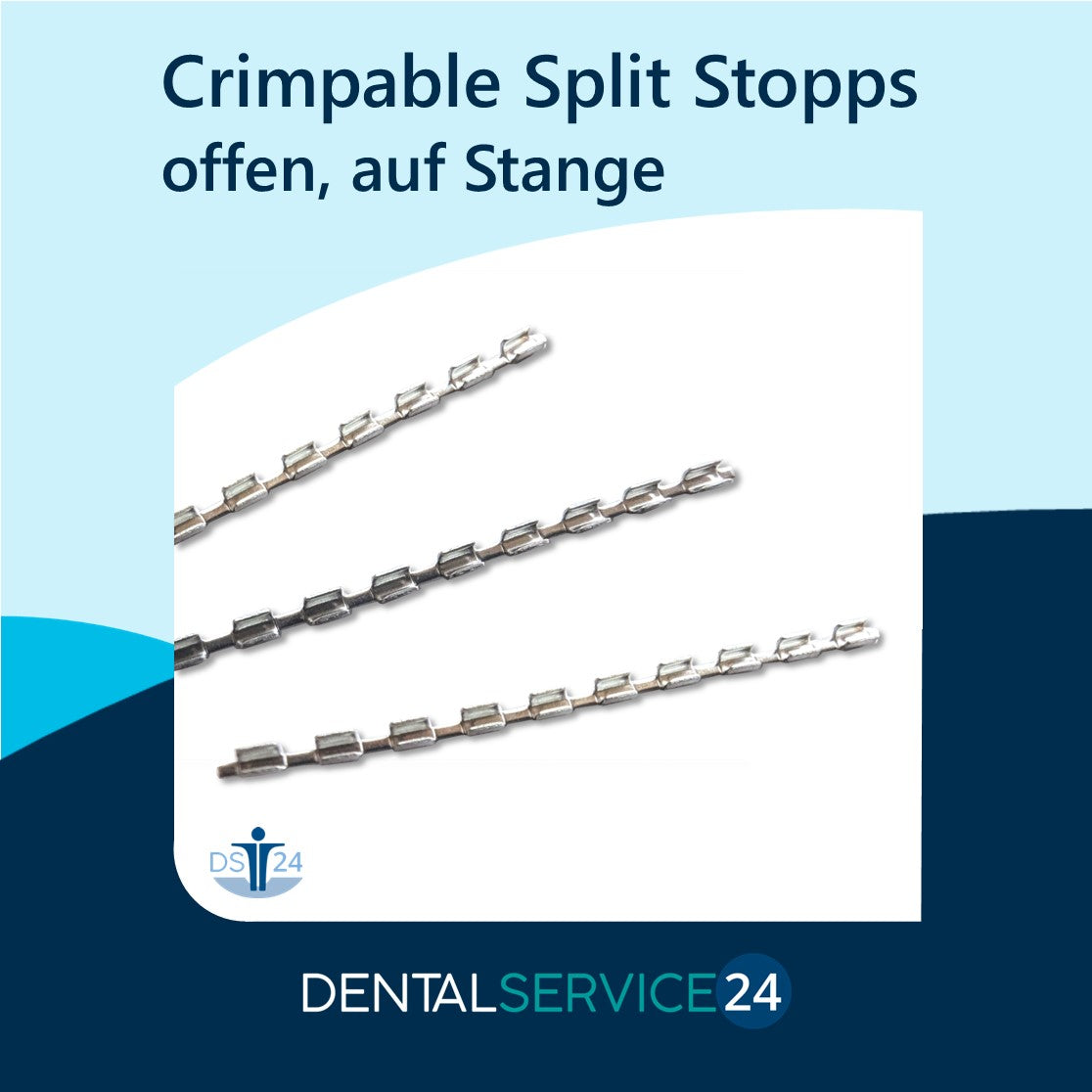 Crimpable Split Stopps offen auf Stange