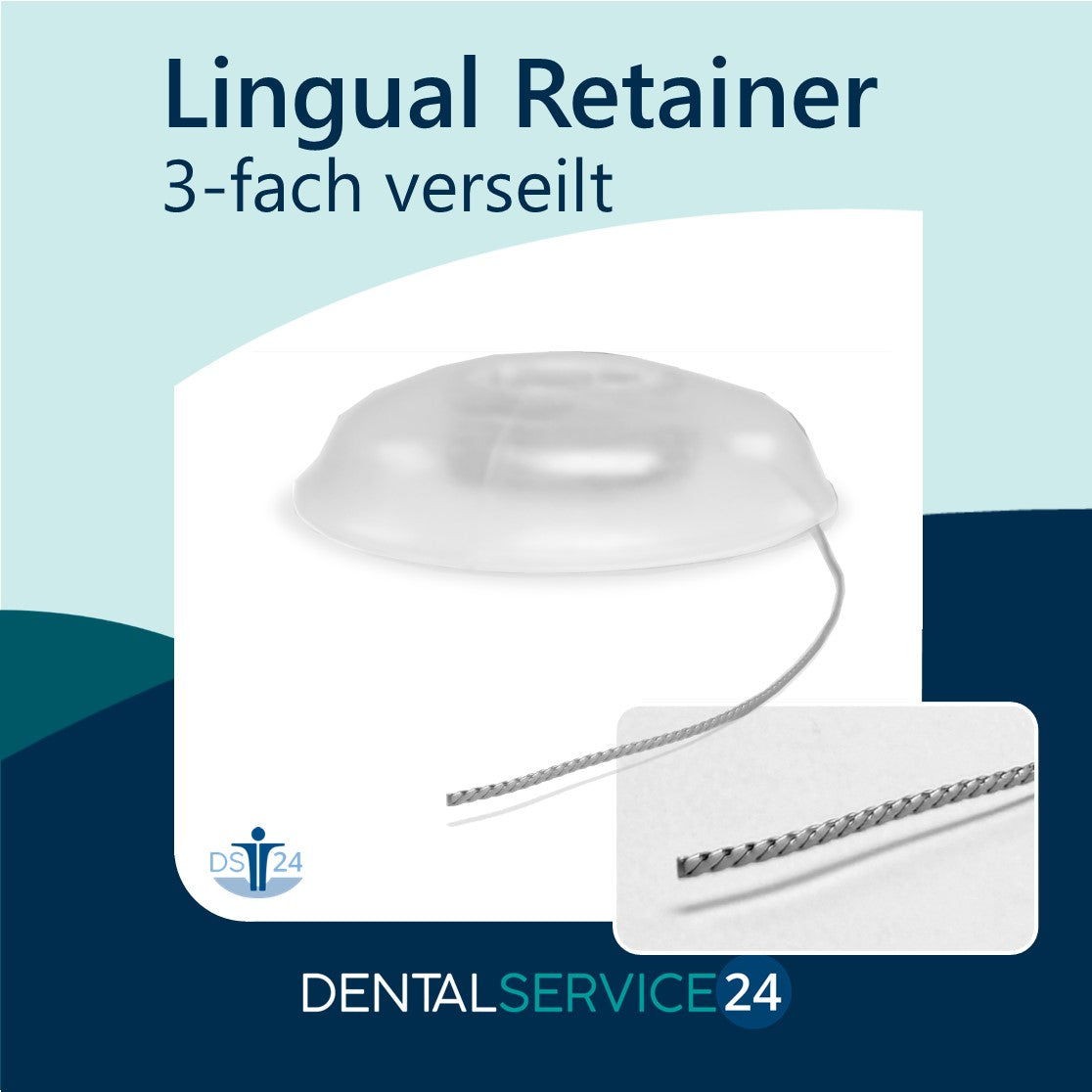 Lingual Retainer mehrfach verseilt, flach, bleitot