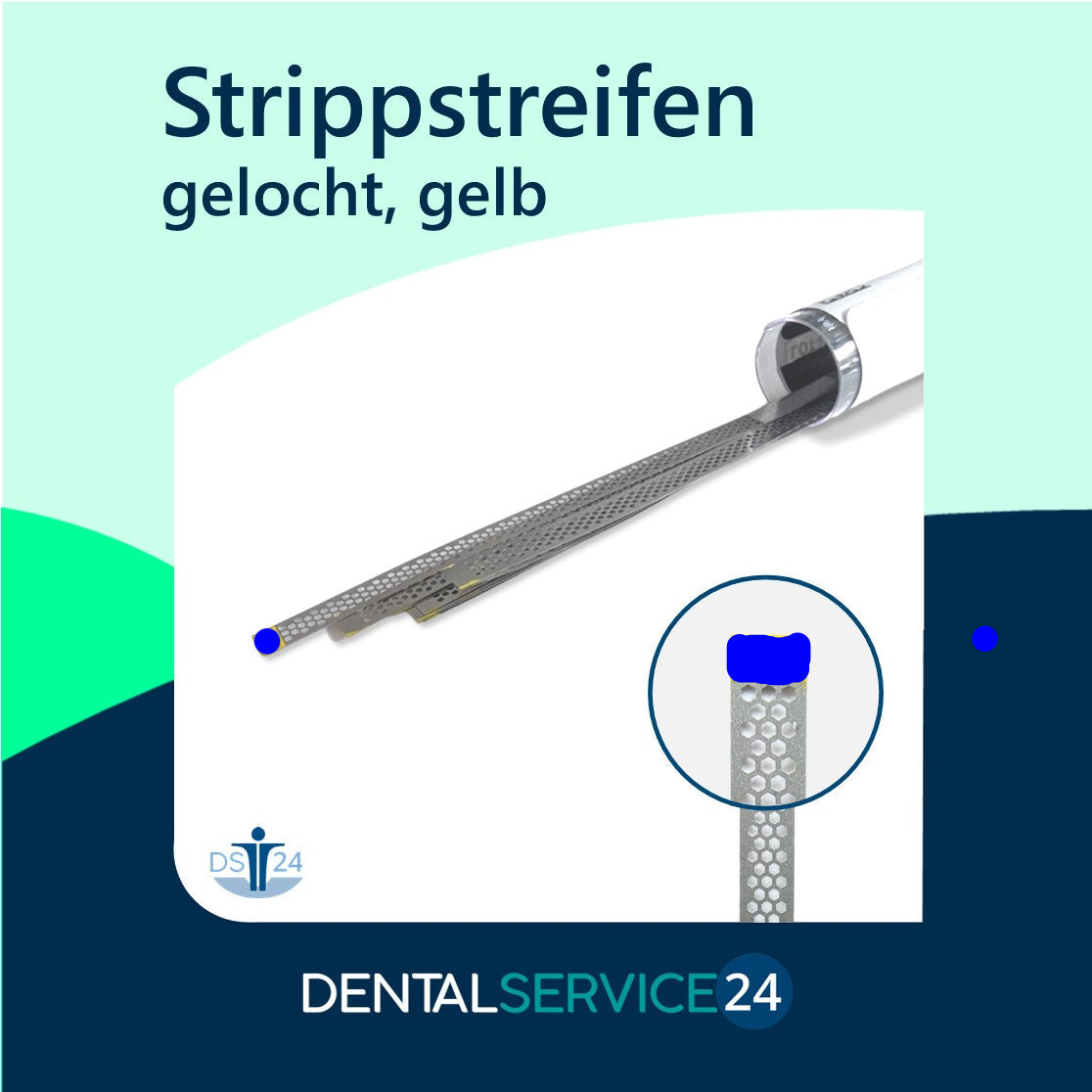 Gelochte Diamantstreifen einseitig für die approximale Schmelzreduktion