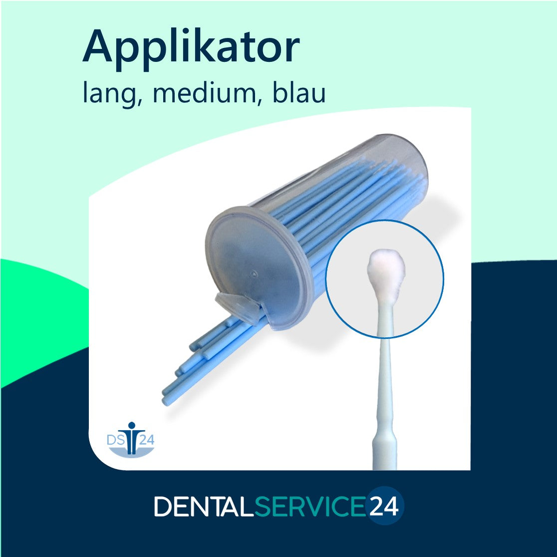 Applikatoren medium lang blau