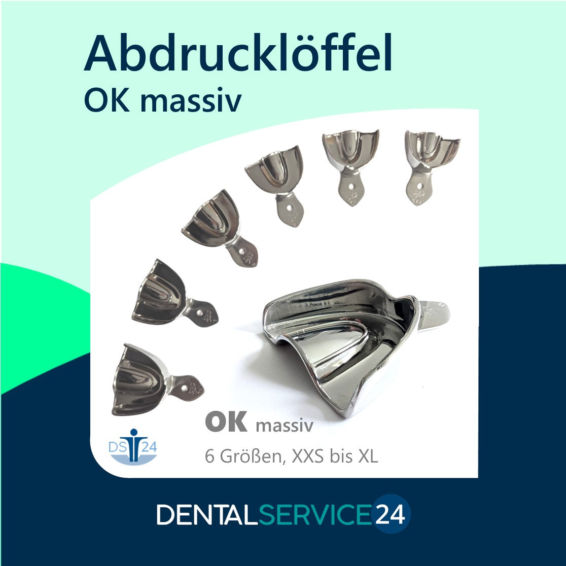 Abdrucklöffel | OK/UK | Metall | perforiert oder solide