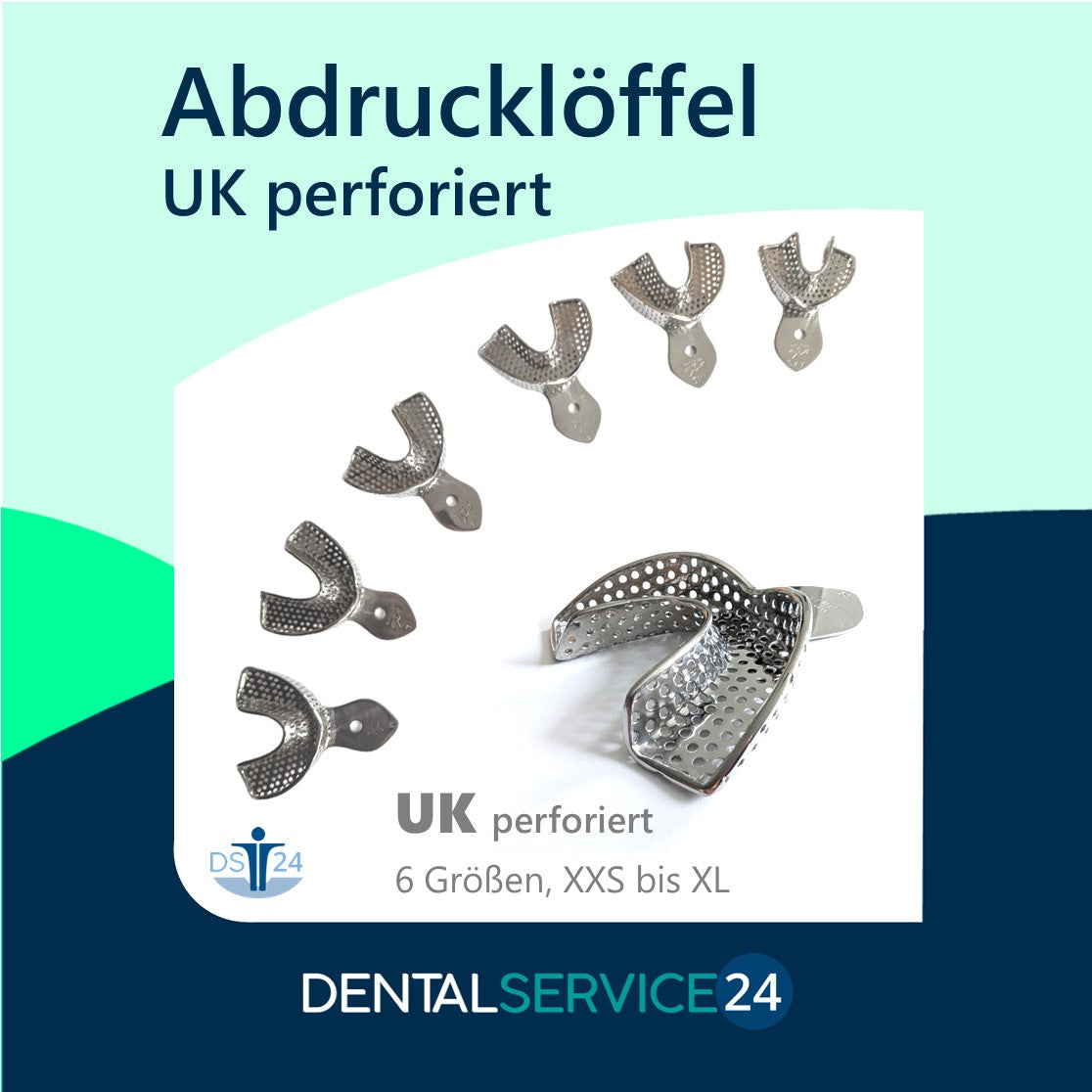 Abdrucklöffel | OK/UK | Metall | perforiert oder solide