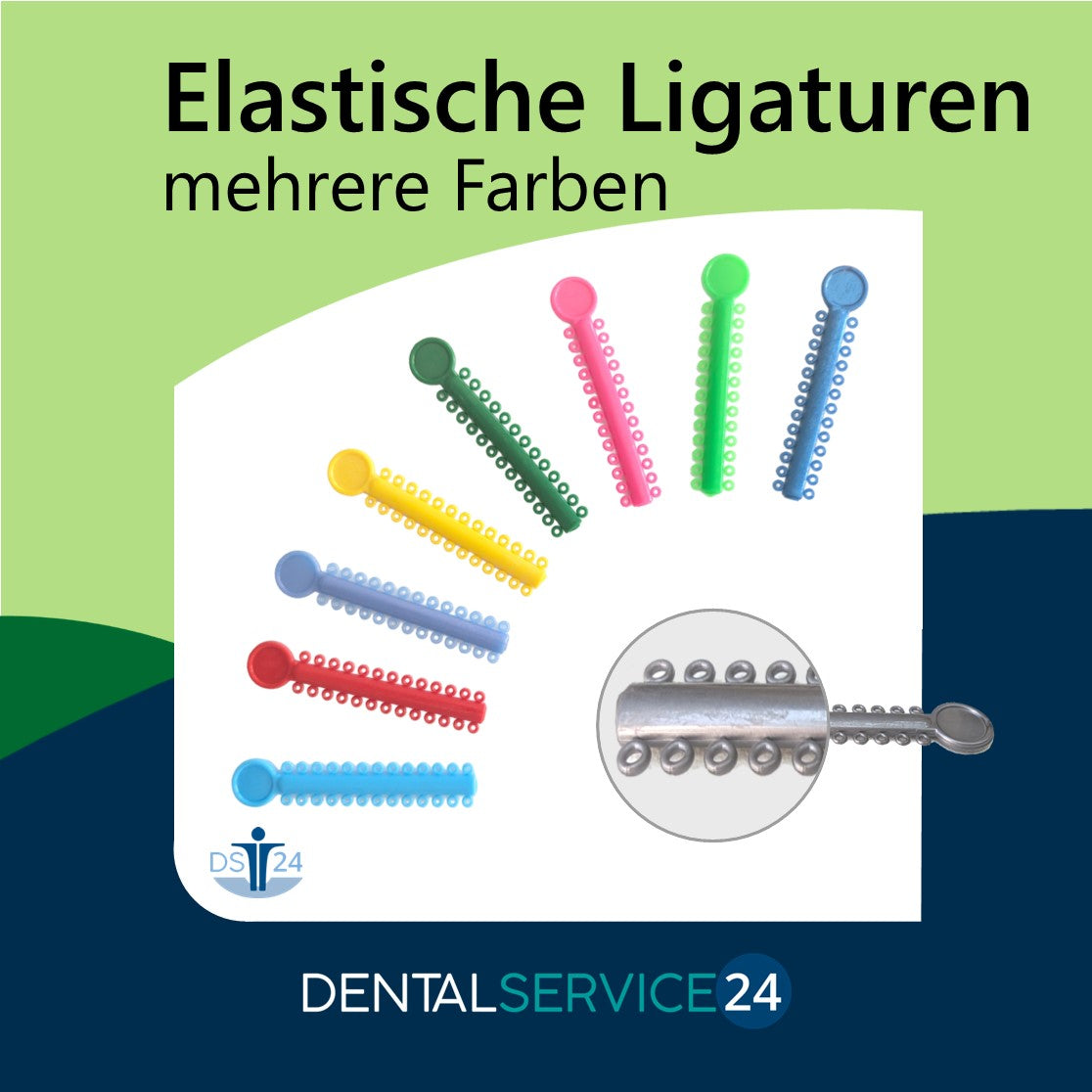 Elastische Ligaturen auf Stick | .012 | 1.040 Ligaturen | 40 Stick Packung