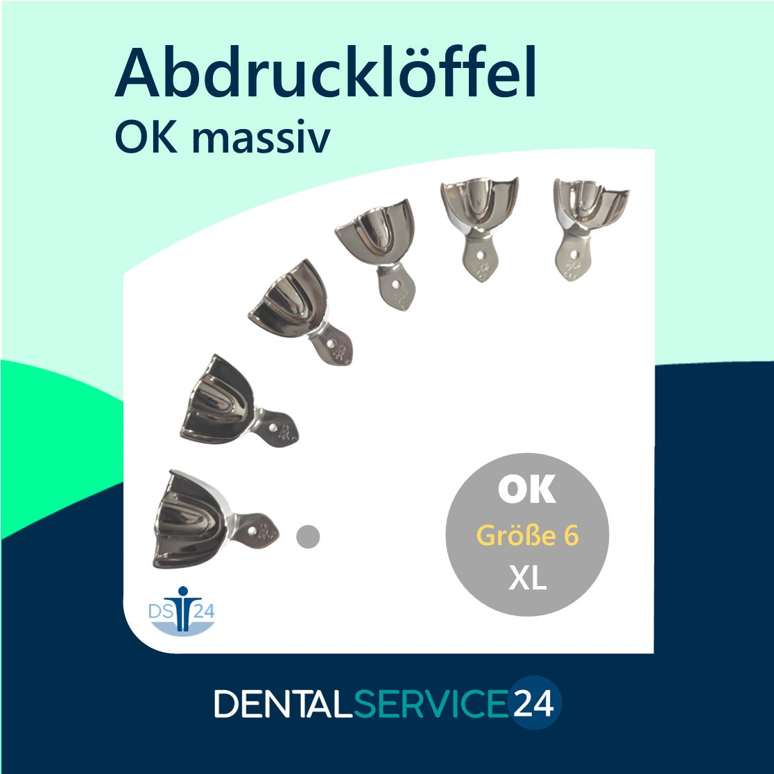 Abdrucklöffel | OK/UK | Metall | perforiert oder solide