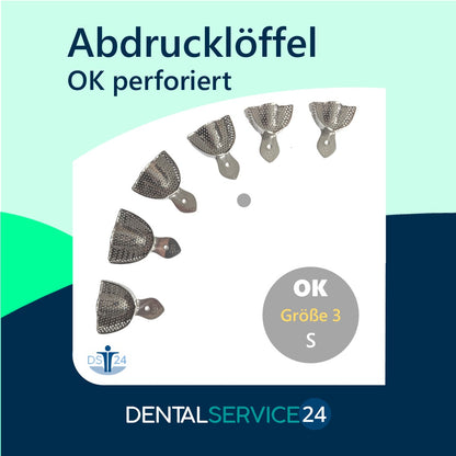 Abdrucklöffel | OK/UK | Metall | perforiert oder solide
