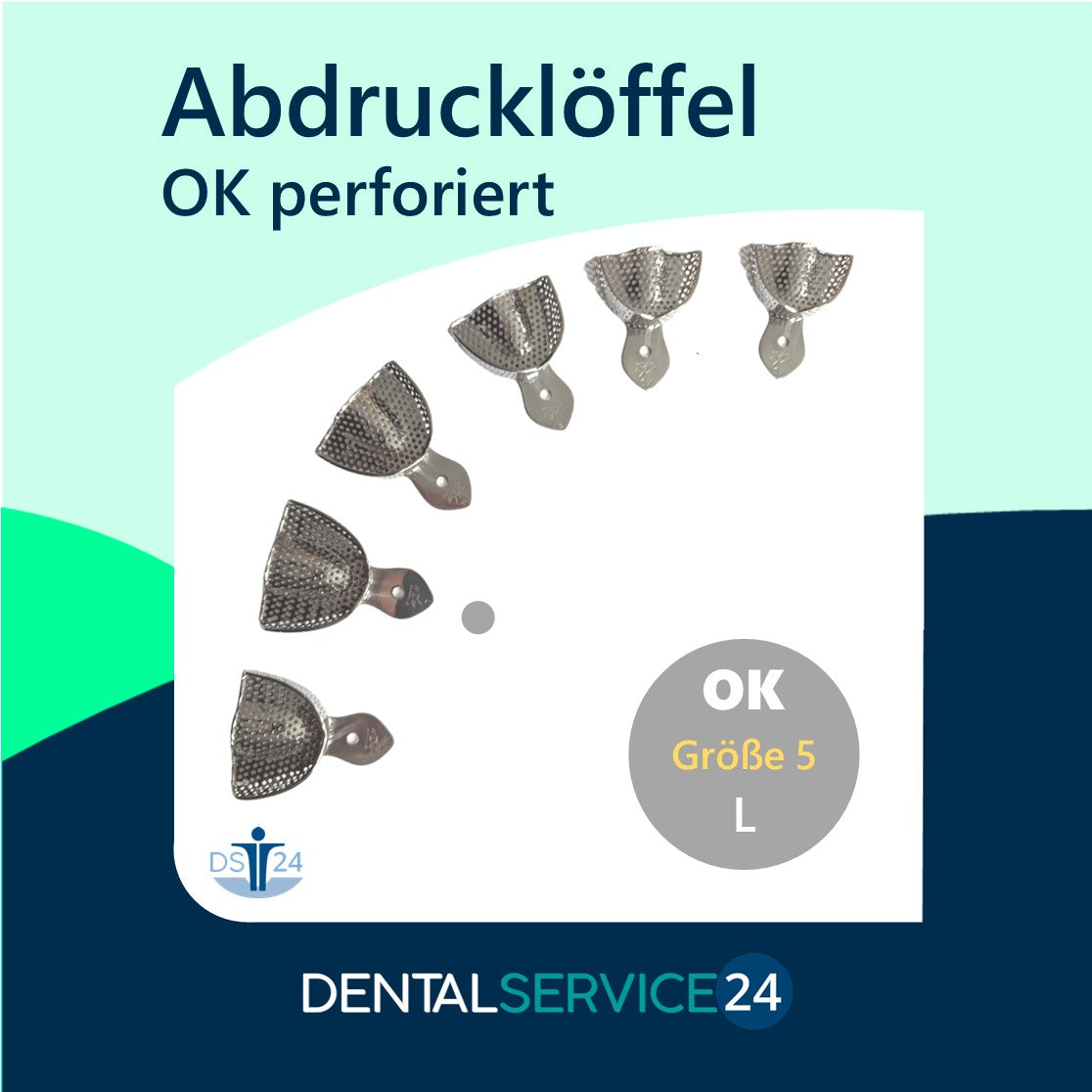 Abdrucklöffel | OK/UK | Metall | perforiert oder solide