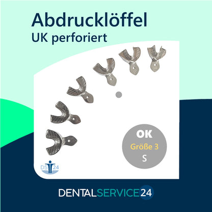 Abdrucklöffel | OK/UK | Metall | perforiert oder solide