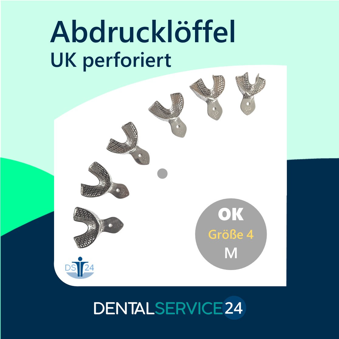 Abdrucklöffel | OK/UK | Metall | perforiert oder solide