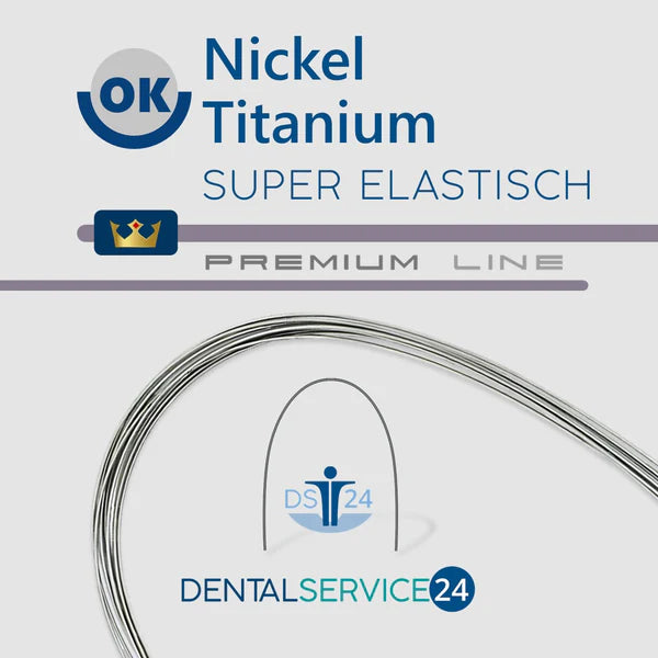 PREMIUM Nickel-Titanium Bögen beschichtet | NiTi Bogen | SUPERELASTIC | VIERKANT | 10 Stück/Pack