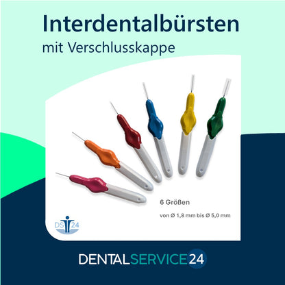 Interdentalbürsten mit Verschlusskappe