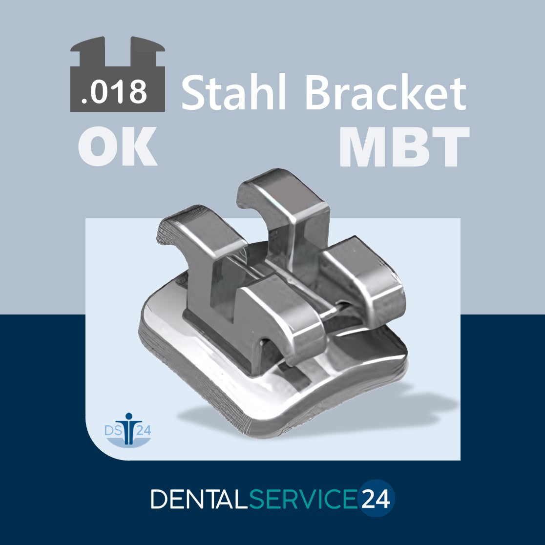 Nachfüll-Set einer Sorte Stahl-Brackets | MBT | .018 .022 - OK/UK | 5 Stück/Pack