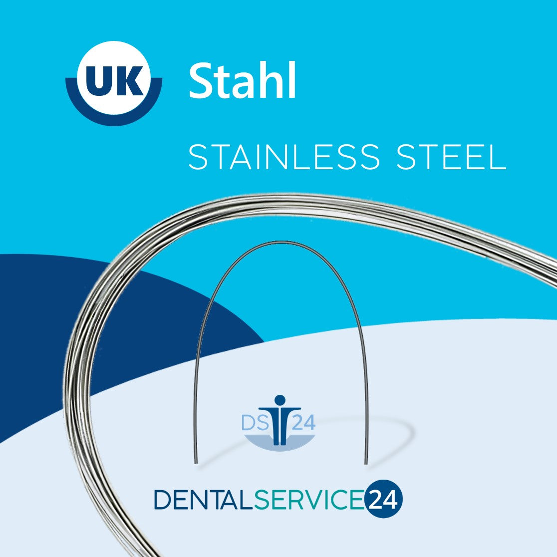 Stahl Bögen aus medizinischem Edelstahl | STAINLESS STEEL | RUND | 10 Stück/Pack